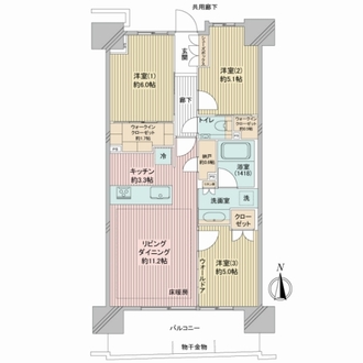 ガーデンクロス東京王子の間取図