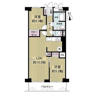 天王寺スカイハイツの間取図