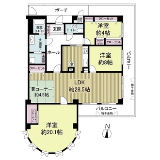 ライオンズマンション須磨妙法寺の間取図