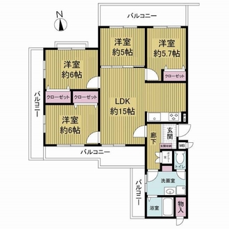 ユニライフ甲子園の間取図