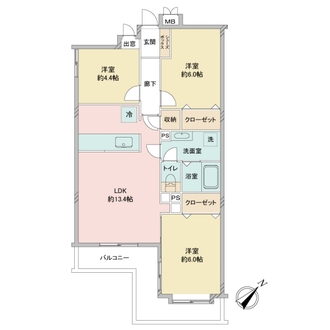 エクセルコート第２川口の間取図