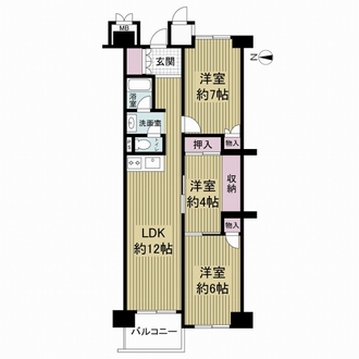 新北野第二コーポの間取図