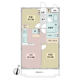 ヴィラクローバーの間取図