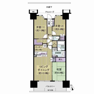 ユトリシア弐番街の間取図