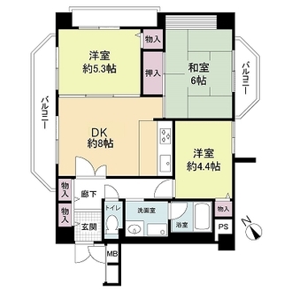 ルネ山坂の間取図