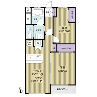 調布コーポラスの間取図