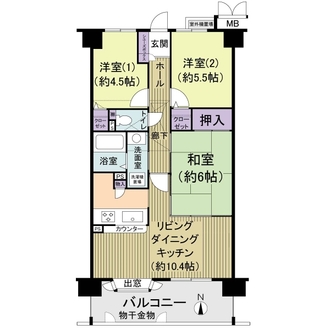 クレオ塚口町の間取図