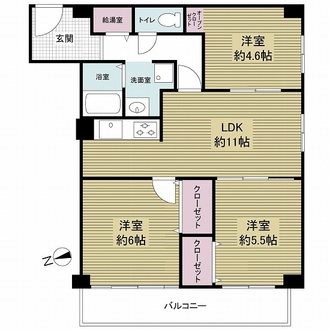 ネオハイツ南堀江の間取図