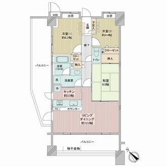 コスモ読売ランドエクセルコートの間取図