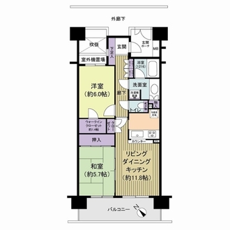 ガーデナヴィルラグナ市川妙典の間取図