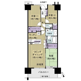 ＡＱＵＡ　ＶＩＳＴＡの間取図