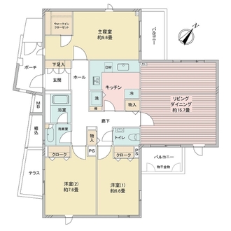 モアクレスト菊名Eの間取図