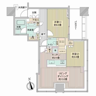 白金ザ・スカイWの間取図