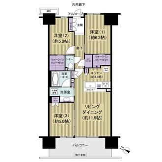 シティテラス松戸の間取図
