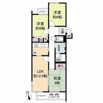 サンコート中桜塚の間取図