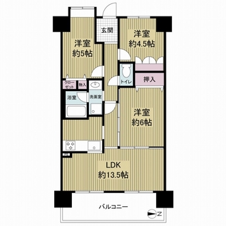 ディオ・フェルティ枚方長尾の間取図