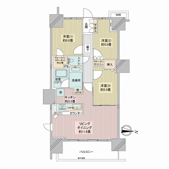 クレストシティ木場の間取図