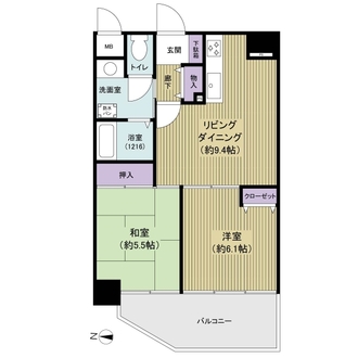 田園キャッスル町屋の間取図