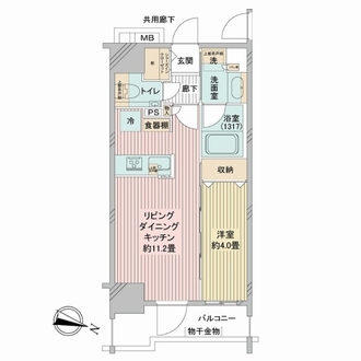 エクセレントシティ千葉中央ステーションフロントの間取図