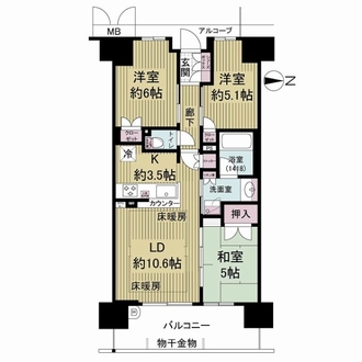 ブランズシティ上新庄の間取図