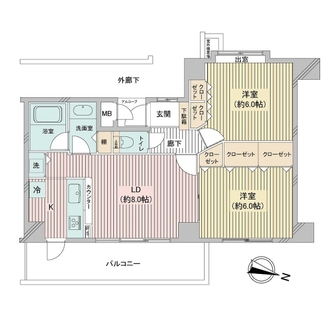 ナイスアーバン志村坂上の間取図