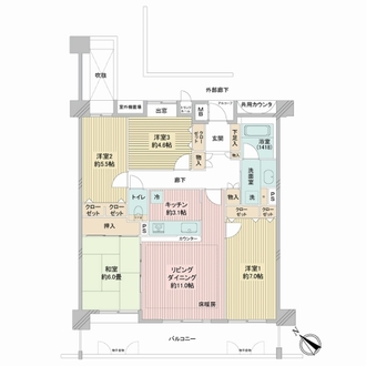 コスモ小竹向原ガーデンフォルムの間取図