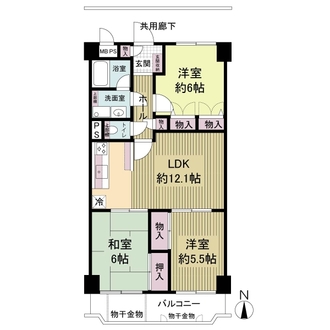 御影ブライトハイツの間取図