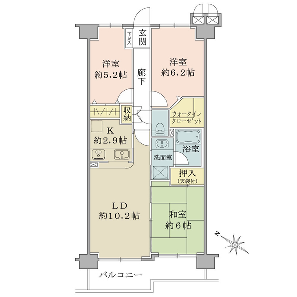 メゾンエクレーレ町田の間取図