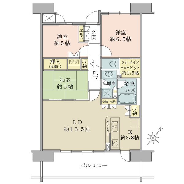 サングランデ千葉みなとの間取図