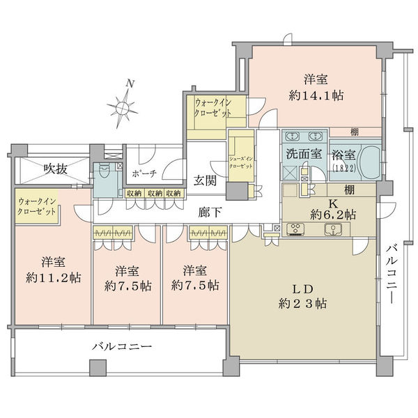 フォレスタージュ仁川高台の間取図