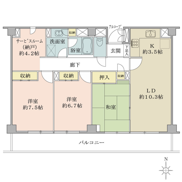 大島ファミール恩賜公園の間取図