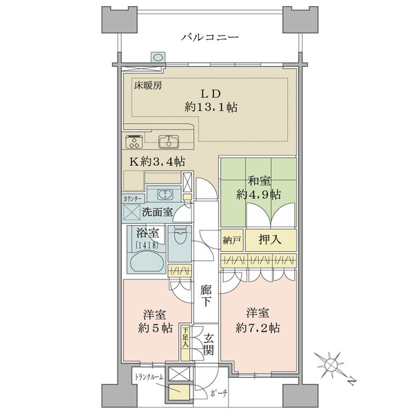ブリリア大島小松川公園の間取図