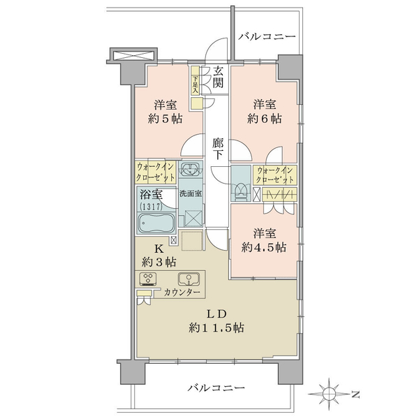 サンクレイドル北赤羽の間取図