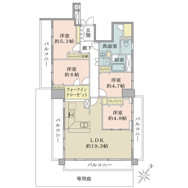 第２上野毛マープル松原の間取図