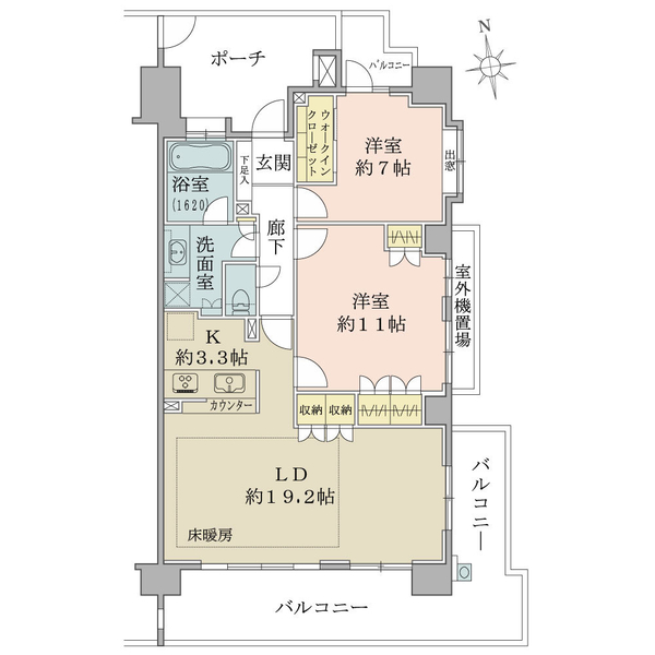 クレッセント東京リプライム　の間取図