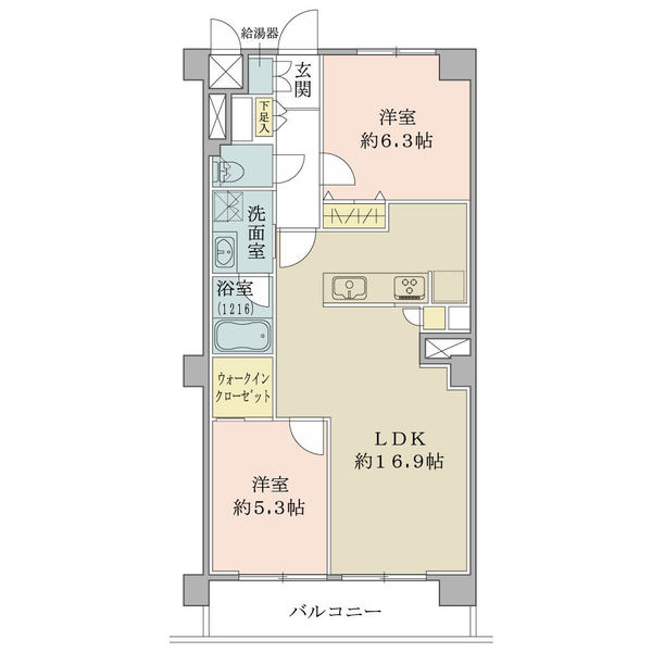 日商岩井国立マンションの間取図