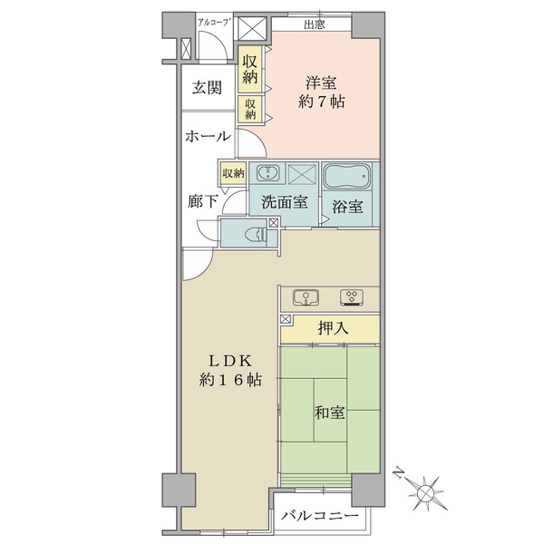 新山下ベイシティ第六号棟の間取図