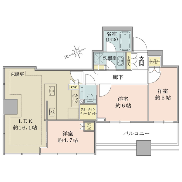 白金ザ・スカイ　東棟の間取図