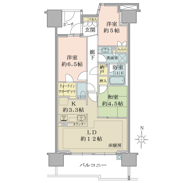 ブリリア越谷レイクタウンの間取図