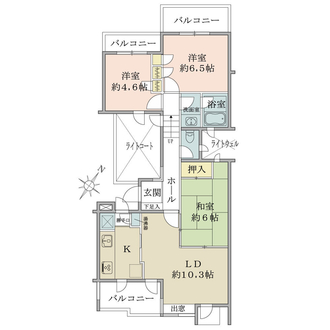 ヴィルヌーブ横浜山手の間取図