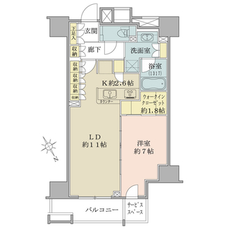 パークホームズ横濱関内の間取図