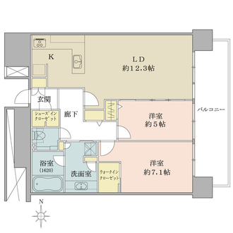Ｍ．Ｍ．ＴＯＷＥＲＳ　ｔｈｅ　Ｅａｓｔの間取図