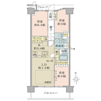 リビオシティ三国ヶ丘の間取図