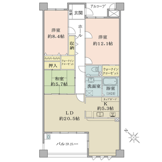 エルグランデ横山２の間取図