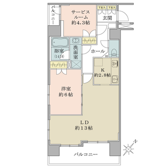 コンフォートセラフ新小岩の間取図