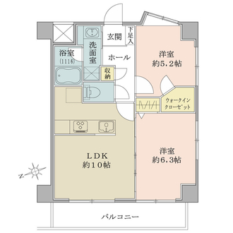 コアロード西新宿の間取図