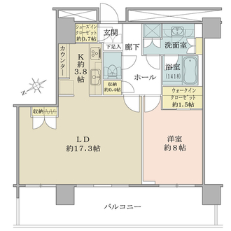 パークタワー品川ベイワードの間取図