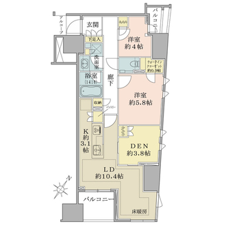 ザ・パークハウス日本橋大伝馬町の間取図