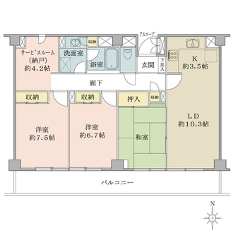 大島ファミール恩賜公園の間取図
