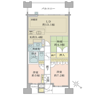 ブリリア大島小松川公園の間取図
